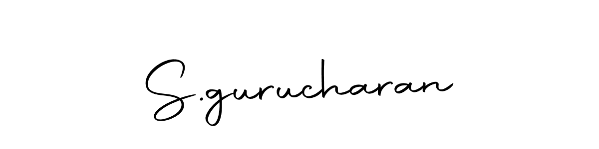 You should practise on your own different ways (Autography-DOLnW) to write your name (S.gurucharan) in signature. don't let someone else do it for you. S.gurucharan signature style 10 images and pictures png