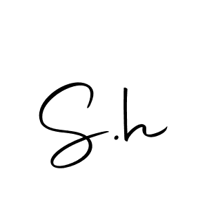 How to make S.h signature? Autography-DOLnW is a professional autograph style. Create handwritten signature for S.h name. S.h signature style 10 images and pictures png