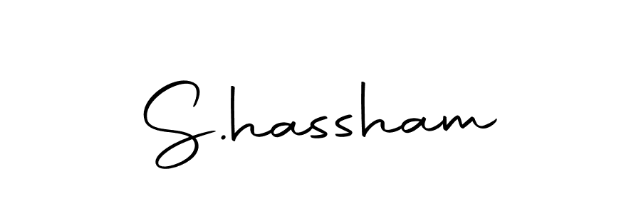 S.hassham stylish signature style. Best Handwritten Sign (Autography-DOLnW) for my name. Handwritten Signature Collection Ideas for my name S.hassham. S.hassham signature style 10 images and pictures png