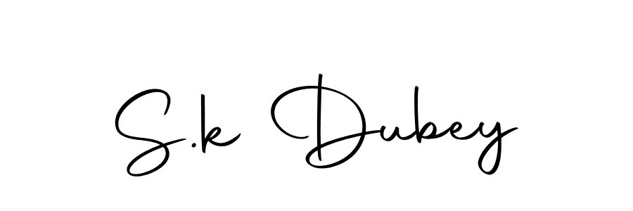 Design your own signature with our free online signature maker. With this signature software, you can create a handwritten (Autography-DOLnW) signature for name S.k Dubey. S.k Dubey signature style 10 images and pictures png