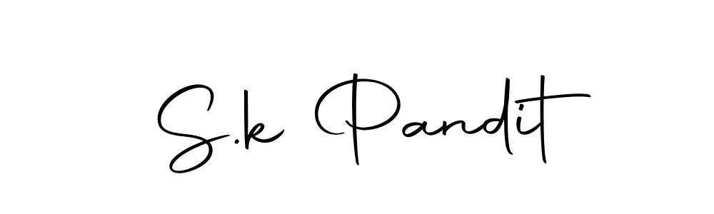 You should practise on your own different ways (Autography-DOLnW) to write your name (S.k Pandit) in signature. don't let someone else do it for you. S.k Pandit signature style 10 images and pictures png