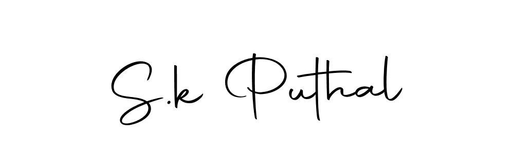 Create a beautiful signature design for name S.k Puthal. With this signature (Autography-DOLnW) fonts, you can make a handwritten signature for free. S.k Puthal signature style 10 images and pictures png