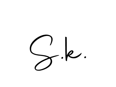 Create a beautiful signature design for name S.k.. With this signature (Autography-DOLnW) fonts, you can make a handwritten signature for free. S.k. signature style 10 images and pictures png