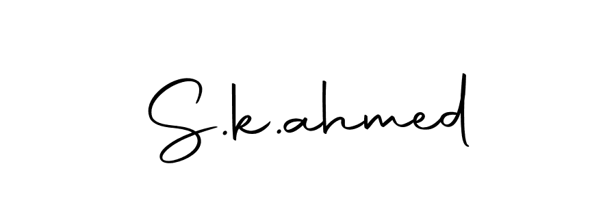 How to make S.k.ahmed name signature. Use Autography-DOLnW style for creating short signs online. This is the latest handwritten sign. S.k.ahmed signature style 10 images and pictures png