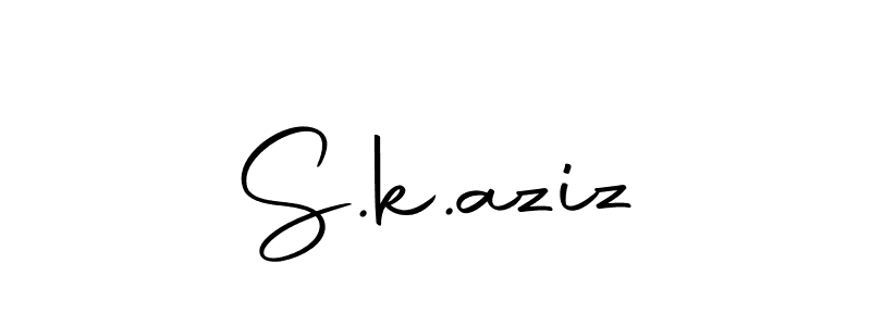 Create a beautiful signature design for name S.k.aziz. With this signature (Autography-DOLnW) fonts, you can make a handwritten signature for free. S.k.aziz signature style 10 images and pictures png