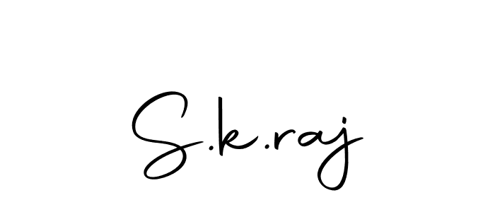 Make a beautiful signature design for name S.k.raj. With this signature (Autography-DOLnW) style, you can create a handwritten signature for free. S.k.raj signature style 10 images and pictures png