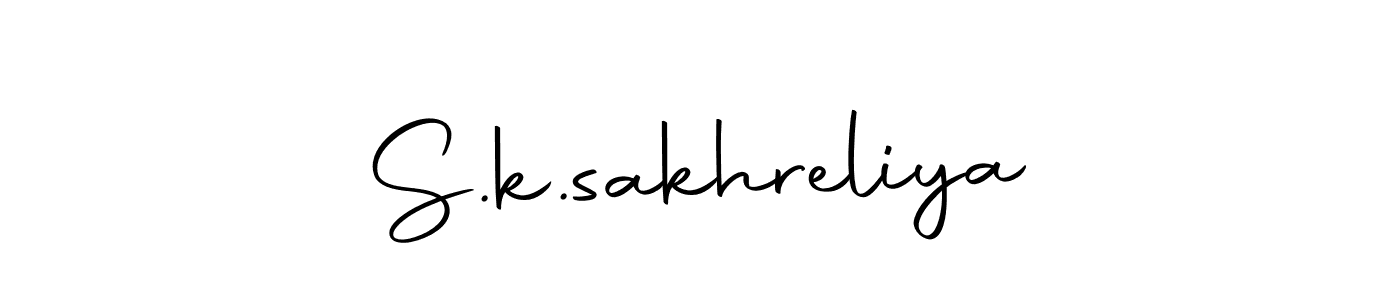 The best way (Autography-DOLnW) to make a short signature is to pick only two or three words in your name. The name S.k.sakhreliya include a total of six letters. For converting this name. S.k.sakhreliya signature style 10 images and pictures png