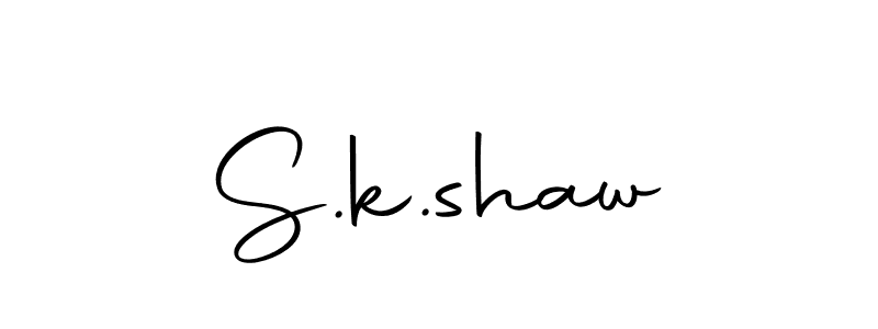 You should practise on your own different ways (Autography-DOLnW) to write your name (S.k.shaw) in signature. don't let someone else do it for you. S.k.shaw signature style 10 images and pictures png