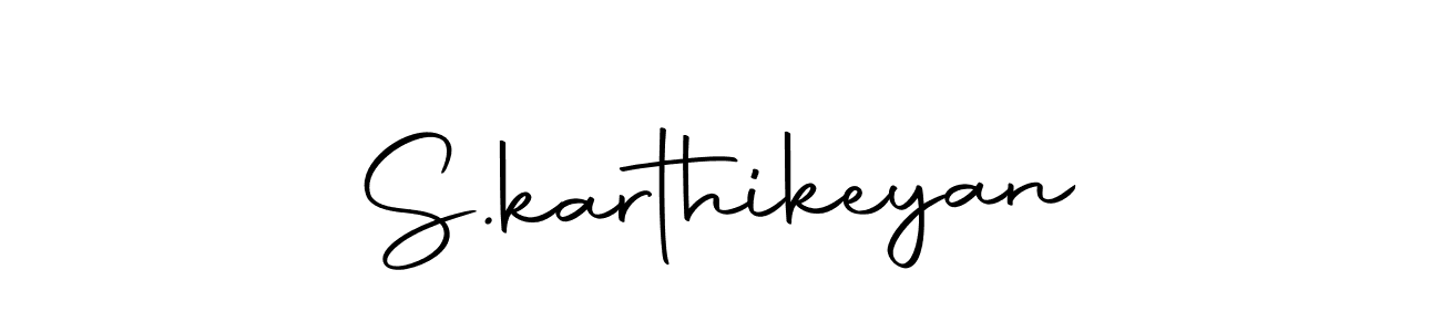 Use a signature maker to create a handwritten signature online. With this signature software, you can design (Autography-DOLnW) your own signature for name S.karthikeyan. S.karthikeyan signature style 10 images and pictures png