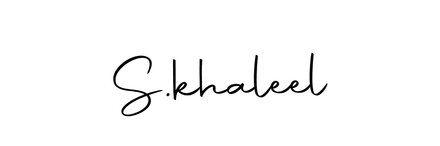 Use a signature maker to create a handwritten signature online. With this signature software, you can design (Autography-DOLnW) your own signature for name S.khaleel. S.khaleel signature style 10 images and pictures png