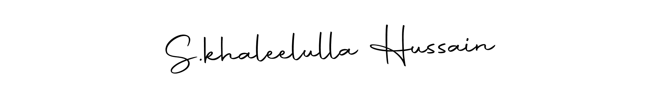 You should practise on your own different ways (Autography-DOLnW) to write your name (S.khaleelulla Hussain) in signature. don't let someone else do it for you. S.khaleelulla Hussain signature style 10 images and pictures png