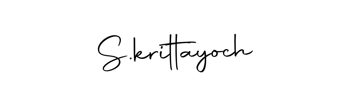 S.krittayoch stylish signature style. Best Handwritten Sign (Autography-DOLnW) for my name. Handwritten Signature Collection Ideas for my name S.krittayoch. S.krittayoch signature style 10 images and pictures png
