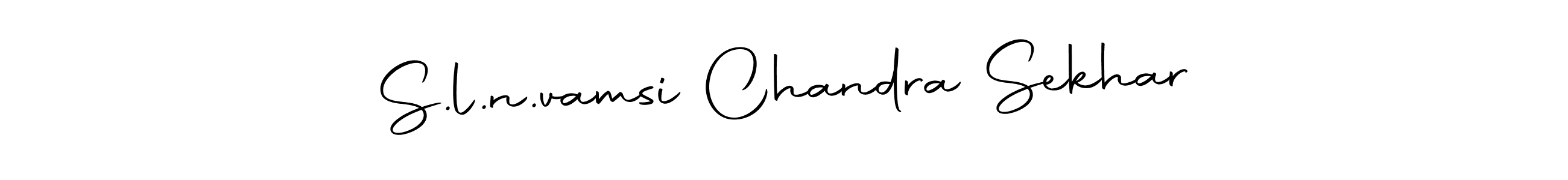 Use a signature maker to create a handwritten signature online. With this signature software, you can design (Autography-DOLnW) your own signature for name S.l.n.vamsi Chandra Sekhar. S.l.n.vamsi Chandra Sekhar signature style 10 images and pictures png