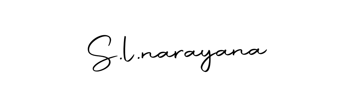 Use a signature maker to create a handwritten signature online. With this signature software, you can design (Autography-DOLnW) your own signature for name S.l.narayana. S.l.narayana signature style 10 images and pictures png