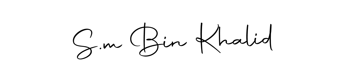 Create a beautiful signature design for name S.m Bin Khalid. With this signature (Autography-DOLnW) fonts, you can make a handwritten signature for free. S.m Bin Khalid signature style 10 images and pictures png