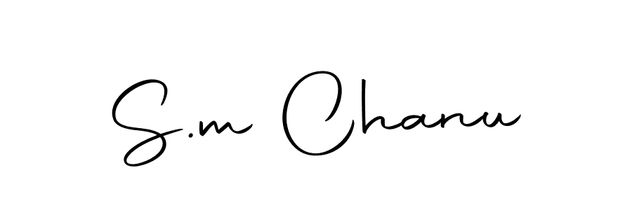 Design your own signature with our free online signature maker. With this signature software, you can create a handwritten (Autography-DOLnW) signature for name S.m Chanu. S.m Chanu signature style 10 images and pictures png