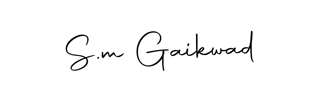 Create a beautiful signature design for name S.m Gaikwad. With this signature (Autography-DOLnW) fonts, you can make a handwritten signature for free. S.m Gaikwad signature style 10 images and pictures png