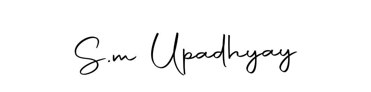You should practise on your own different ways (Autography-DOLnW) to write your name (S.m Upadhyay) in signature. don't let someone else do it for you. S.m Upadhyay signature style 10 images and pictures png