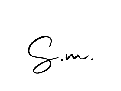 Make a beautiful signature design for name S.m.. With this signature (Autography-DOLnW) style, you can create a handwritten signature for free. S.m. signature style 10 images and pictures png