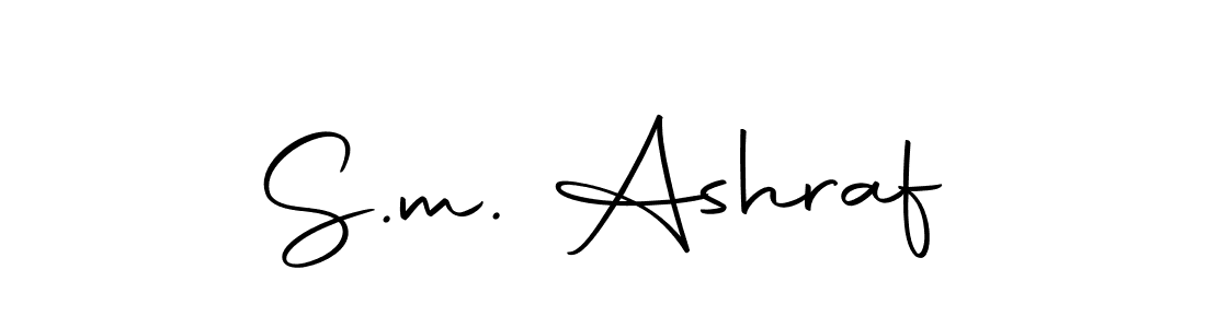 Use a signature maker to create a handwritten signature online. With this signature software, you can design (Autography-DOLnW) your own signature for name S.m. Ashraf. S.m. Ashraf signature style 10 images and pictures png