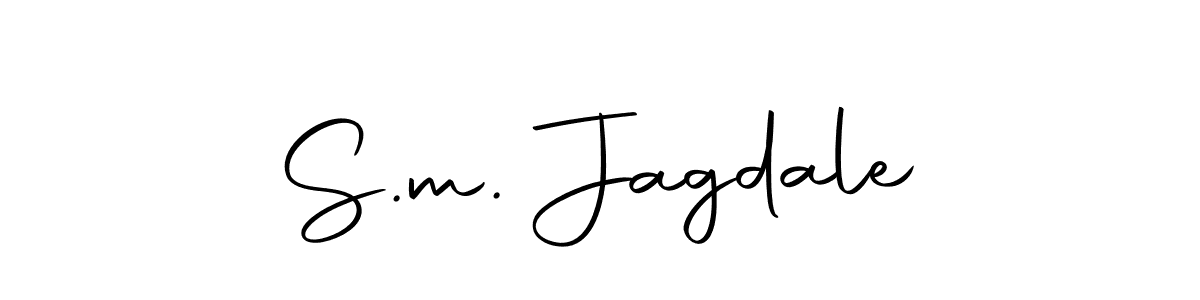 Use a signature maker to create a handwritten signature online. With this signature software, you can design (Autography-DOLnW) your own signature for name S.m. Jagdale. S.m. Jagdale signature style 10 images and pictures png