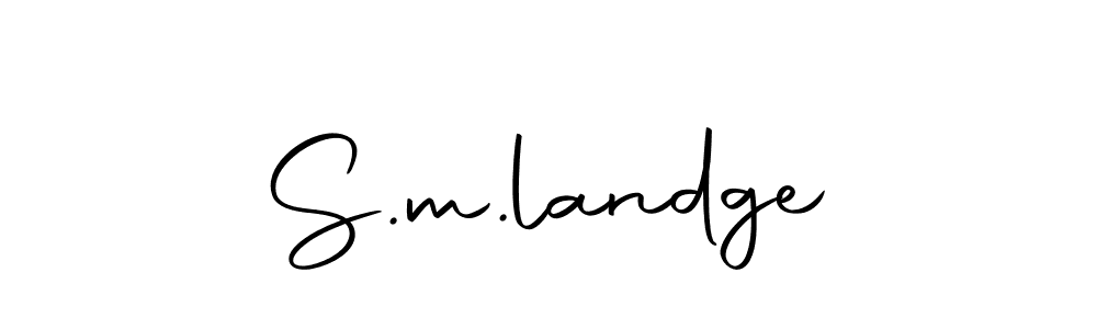 You should practise on your own different ways (Autography-DOLnW) to write your name (S.m.landge) in signature. don't let someone else do it for you. S.m.landge signature style 10 images and pictures png