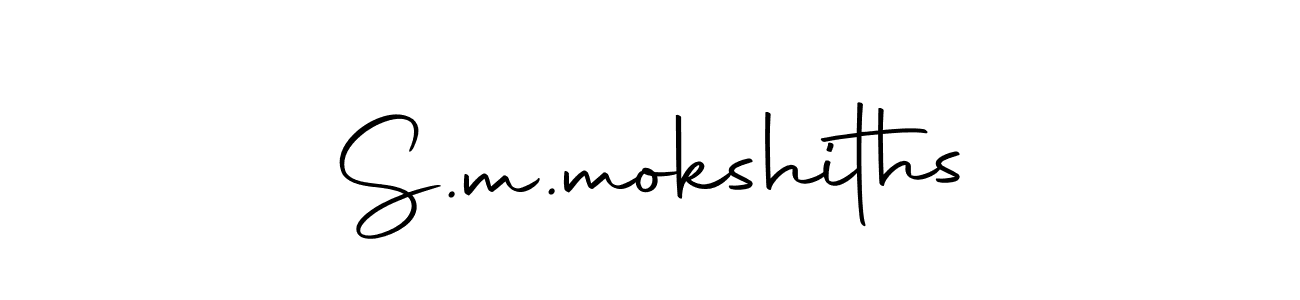 This is the best signature style for the S.m.mokshiths name. Also you like these signature font (Autography-DOLnW). Mix name signature. S.m.mokshiths signature style 10 images and pictures png