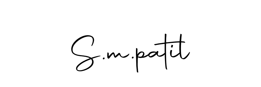 Use a signature maker to create a handwritten signature online. With this signature software, you can design (Autography-DOLnW) your own signature for name S.m.patil. S.m.patil signature style 10 images and pictures png