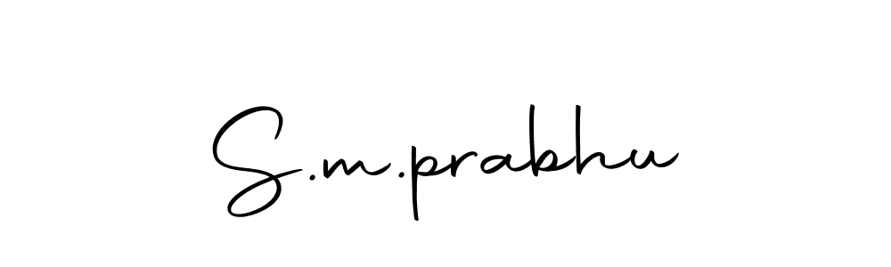 Design your own signature with our free online signature maker. With this signature software, you can create a handwritten (Autography-DOLnW) signature for name S.m.prabhu. S.m.prabhu signature style 10 images and pictures png