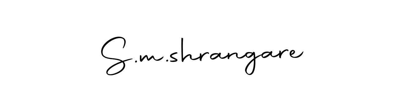 You should practise on your own different ways (Autography-DOLnW) to write your name (S.m.shrangare) in signature. don't let someone else do it for you. S.m.shrangare signature style 10 images and pictures png