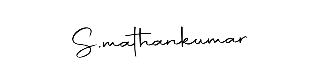 Use a signature maker to create a handwritten signature online. With this signature software, you can design (Autography-DOLnW) your own signature for name S.mathankumar. S.mathankumar signature style 10 images and pictures png