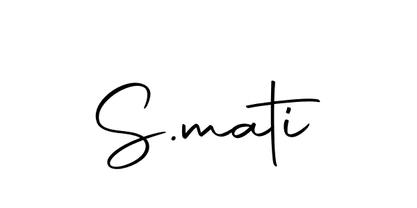 You should practise on your own different ways (Autography-DOLnW) to write your name (S.mati) in signature. don't let someone else do it for you. S.mati signature style 10 images and pictures png