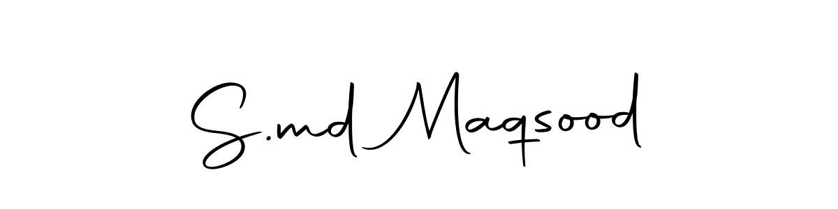 Use a signature maker to create a handwritten signature online. With this signature software, you can design (Autography-DOLnW) your own signature for name S.md Maqsood. S.md Maqsood signature style 10 images and pictures png