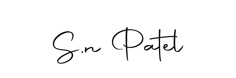 Make a beautiful signature design for name S.n Patel. Use this online signature maker to create a handwritten signature for free. S.n Patel signature style 10 images and pictures png