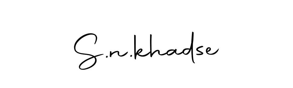 How to make S.n.khadse signature? Autography-DOLnW is a professional autograph style. Create handwritten signature for S.n.khadse name. S.n.khadse signature style 10 images and pictures png