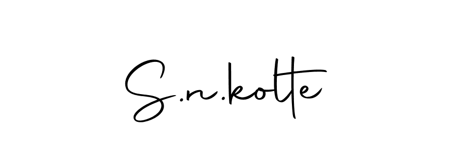 Design your own signature with our free online signature maker. With this signature software, you can create a handwritten (Autography-DOLnW) signature for name S.n.kolte. S.n.kolte signature style 10 images and pictures png