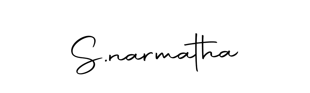Use a signature maker to create a handwritten signature online. With this signature software, you can design (Autography-DOLnW) your own signature for name S.narmatha. S.narmatha signature style 10 images and pictures png