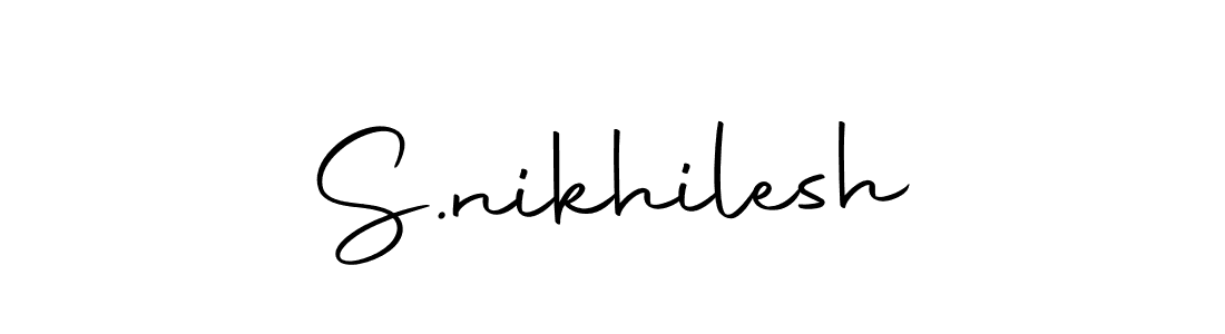 Design your own signature with our free online signature maker. With this signature software, you can create a handwritten (Autography-DOLnW) signature for name S.nikhilesh. S.nikhilesh signature style 10 images and pictures png