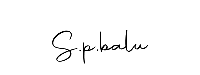 You should practise on your own different ways (Autography-DOLnW) to write your name (S.p.balu) in signature. don't let someone else do it for you. S.p.balu signature style 10 images and pictures png