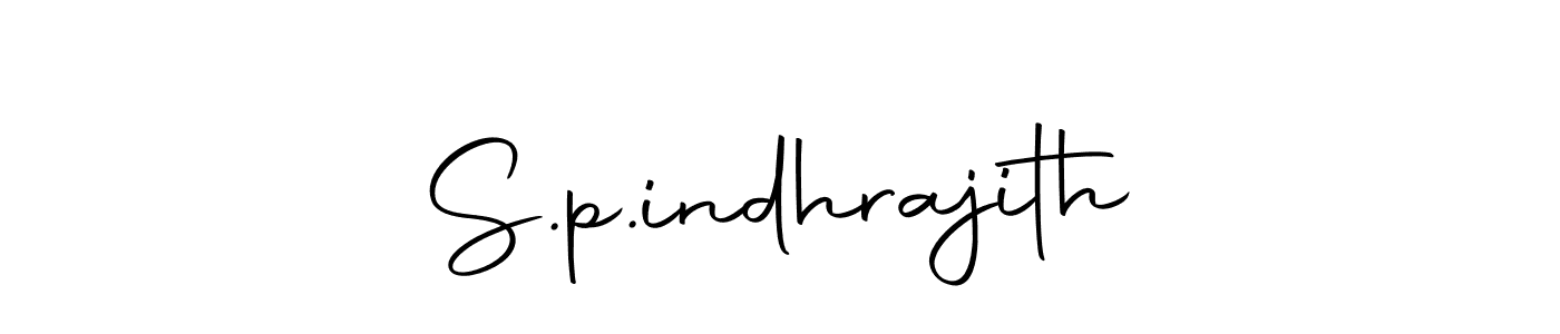 How to make S.p.indhrajith name signature. Use Autography-DOLnW style for creating short signs online. This is the latest handwritten sign. S.p.indhrajith signature style 10 images and pictures png