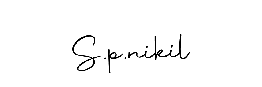 Make a beautiful signature design for name S.p.nikil. With this signature (Autography-DOLnW) style, you can create a handwritten signature for free. S.p.nikil signature style 10 images and pictures png