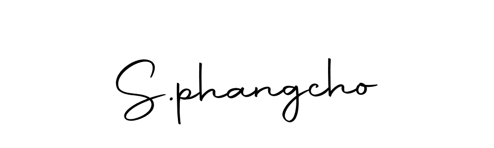 You should practise on your own different ways (Autography-DOLnW) to write your name (S.phangcho) in signature. don't let someone else do it for you. S.phangcho signature style 10 images and pictures png