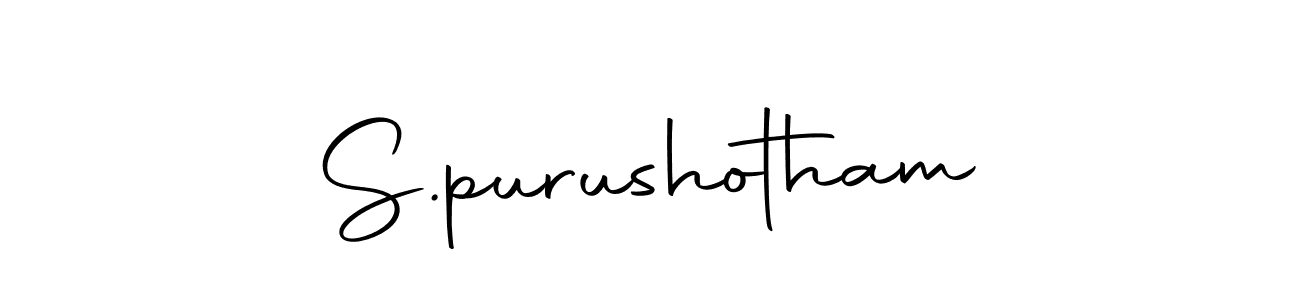 Create a beautiful signature design for name S.purushotham. With this signature (Autography-DOLnW) fonts, you can make a handwritten signature for free. S.purushotham signature style 10 images and pictures png