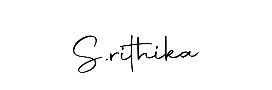 How to make S.rithika name signature. Use Autography-DOLnW style for creating short signs online. This is the latest handwritten sign. S.rithika signature style 10 images and pictures png