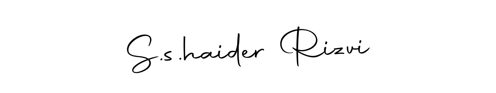 Create a beautiful signature design for name S.s.haider Rizvi. With this signature (Autography-DOLnW) fonts, you can make a handwritten signature for free. S.s.haider Rizvi signature style 10 images and pictures png