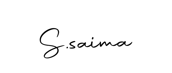 Use a signature maker to create a handwritten signature online. With this signature software, you can design (Autography-DOLnW) your own signature for name S.saima. S.saima signature style 10 images and pictures png