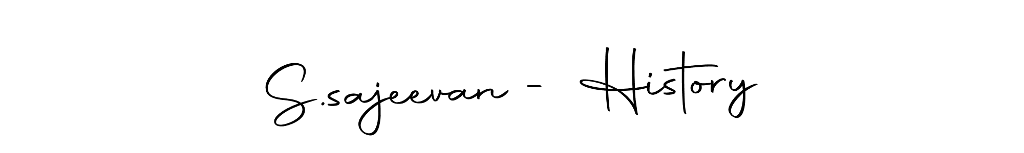 Use a signature maker to create a handwritten signature online. With this signature software, you can design (Autography-DOLnW) your own signature for name S.sajeevan - History. S.sajeevan - History signature style 10 images and pictures png