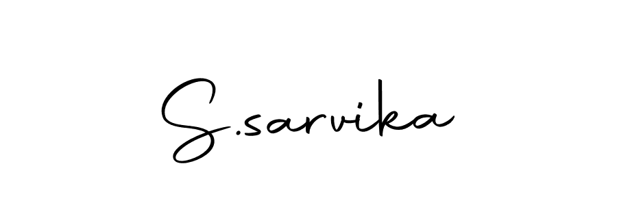 How to make S.sarvika name signature. Use Autography-DOLnW style for creating short signs online. This is the latest handwritten sign. S.sarvika signature style 10 images and pictures png