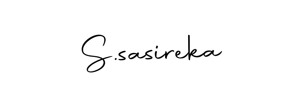 How to make S.sasireka name signature. Use Autography-DOLnW style for creating short signs online. This is the latest handwritten sign. S.sasireka signature style 10 images and pictures png