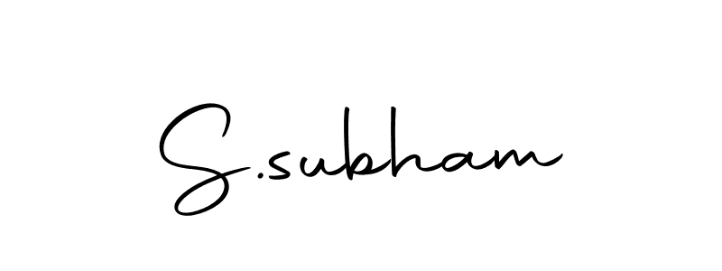 Create a beautiful signature design for name S.subham. With this signature (Autography-DOLnW) fonts, you can make a handwritten signature for free. S.subham signature style 10 images and pictures png